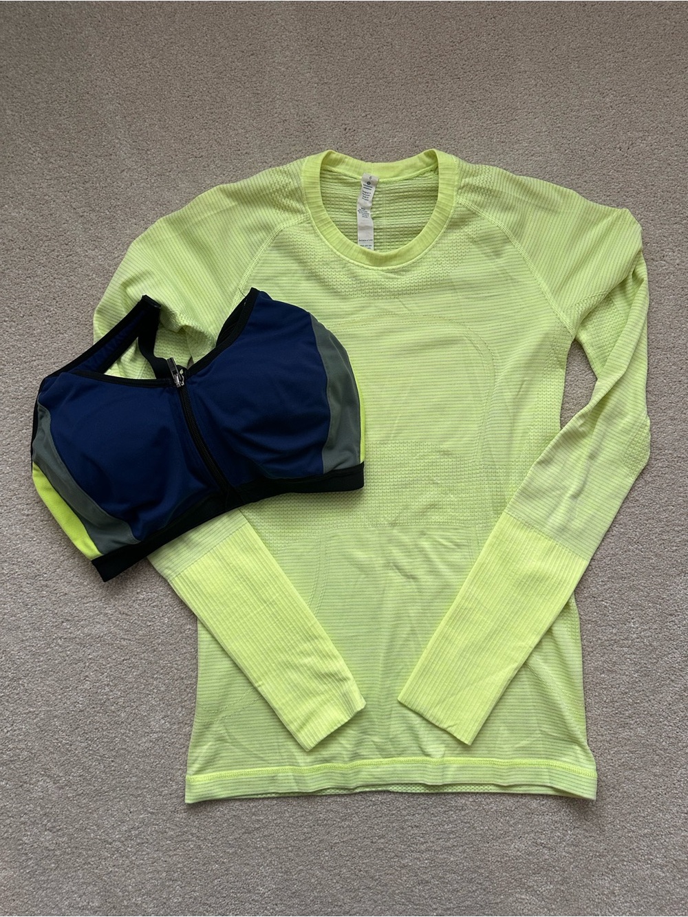 EUC - Lululemon - Swiftly Tech long sleeve shirt - fun neon pale yellow-green - Picture 6 of 7